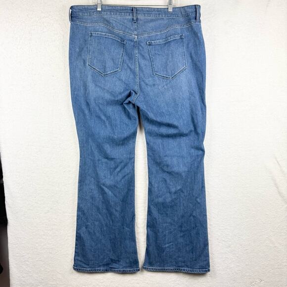 NWT Old Navy High-Waisted Wow Flare Jeans in Medium Campeche Wash Plus Size 22 - Picture 9 of 15